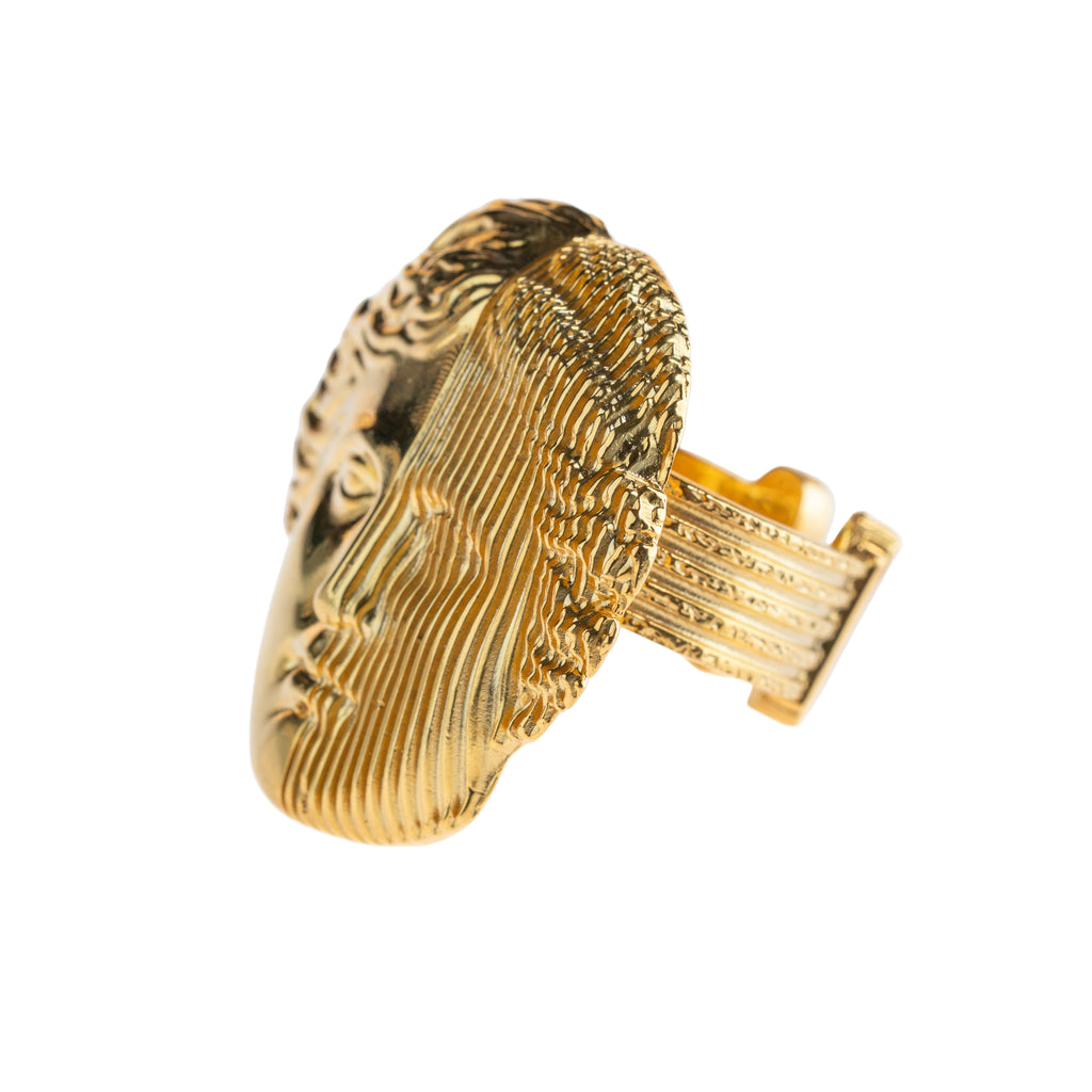 "IMAGINREALITY" - Sculptural Gold-Plated Ring