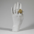 “Vibration of Feelings”- Sculptural Gold-Plated Ring