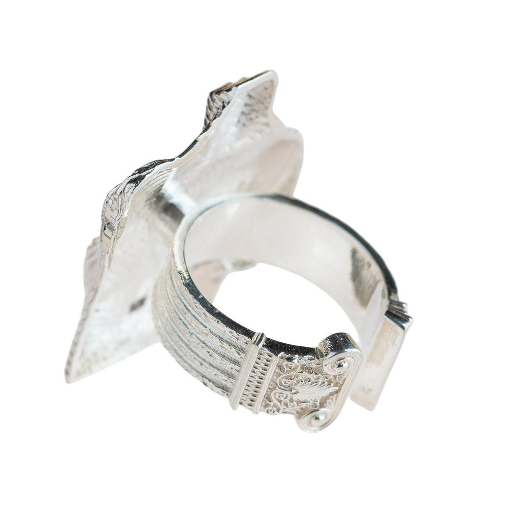 Spiral ring, Venus de milo, Temple jewelry, Engraved signet ring.