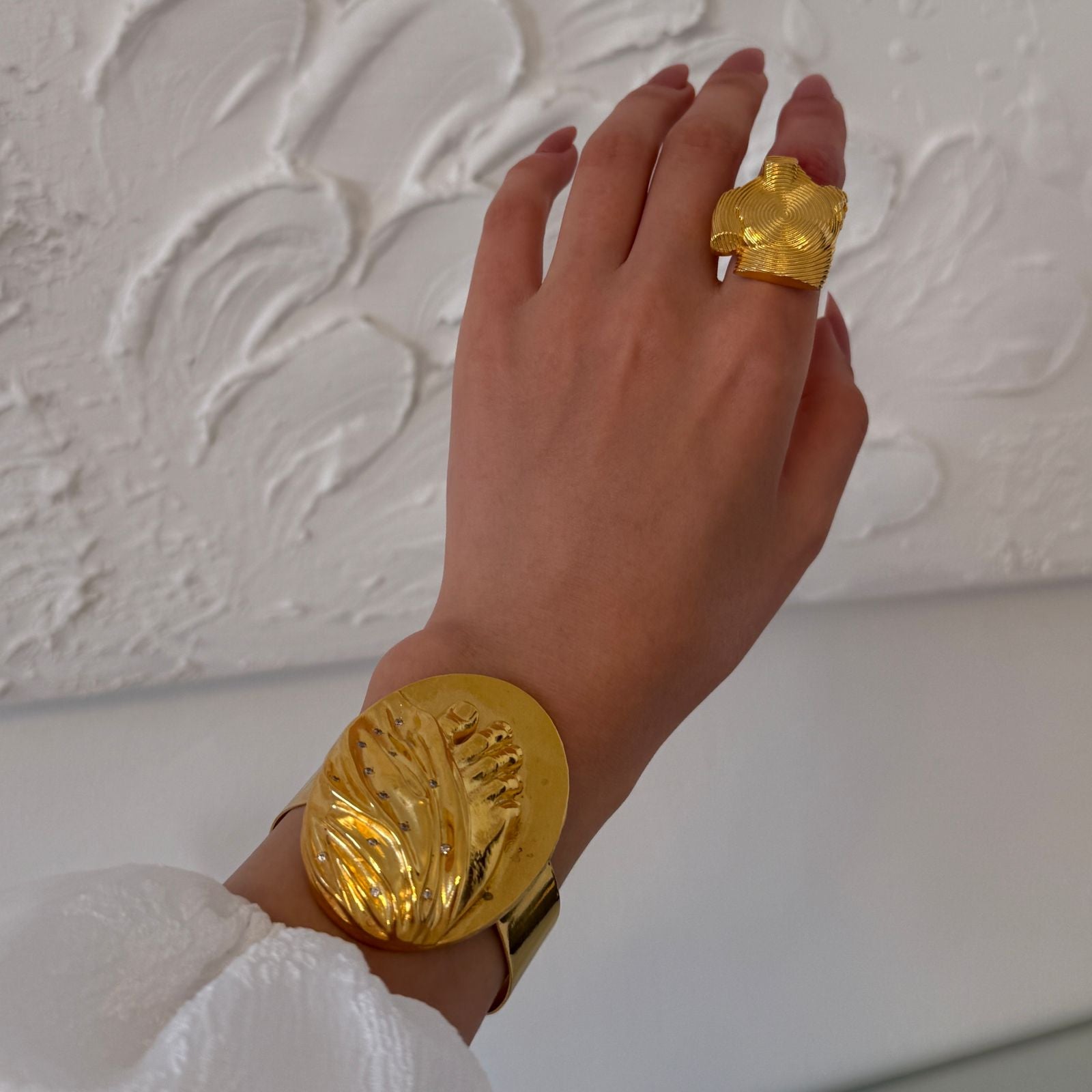 'Not Just a Toe" - Sculptural Brass Bracelet