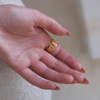 “Vibration of Feelings”- Sculptural Gold-Plated Ring