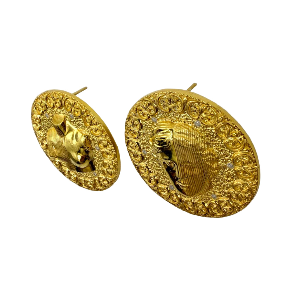 “Divine Creation”-Sculptural silver earrings