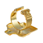 “Vibration of Feelings”- Sculptural Gold-Plated Ring