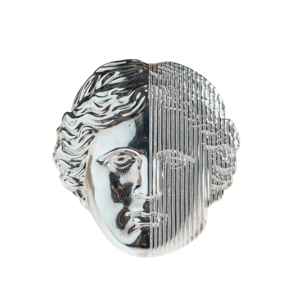 fidget ring silver, Venus de milo, lesbian ring, 