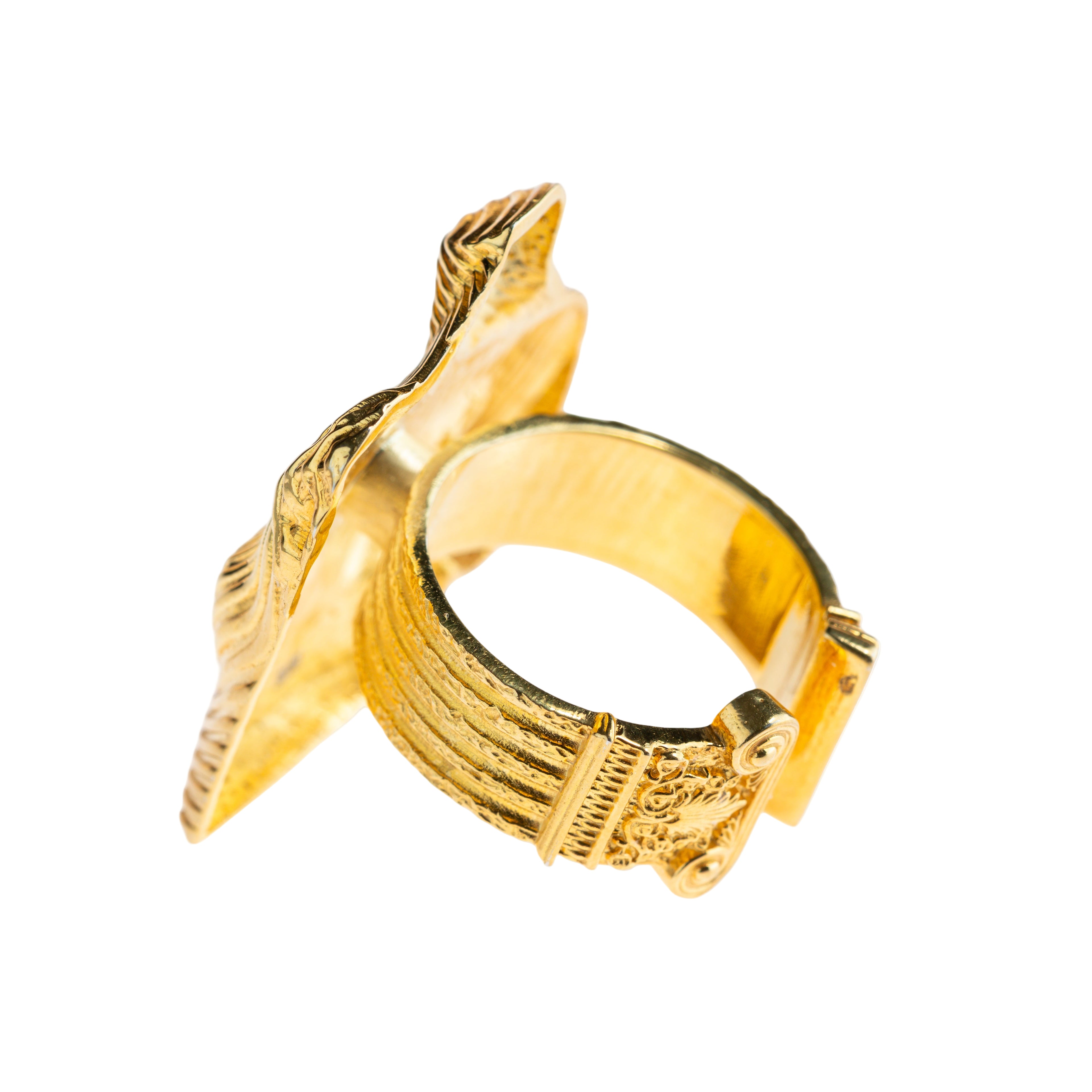 column rings silver silver  ring for woman. sterling silver ring for goddess. goddess of love. Venus goddess ring silver ring.